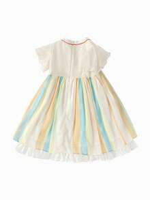 Balabala Vestido niña, vestido Hanfu de verano bordado para niños, estiloso - tono rojo blanco - Ver 2