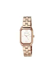 Anne Klein Women's Rose Gold Tone Quartz Watch Ladies Elegant Bracelet Watch With Glossy White Dial Watch For Women With Adjustable Link Bracelet And Jewelry Clasp,AK/3774RGRG