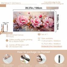 1/2 cái/bộ Tranh in nghệ thuật vải canvas hoa mẫu đơn hồng không khung - Trang trí tường hiện đại, thực vật, hoa sống động cho phòng khách và phòng ngủ, Áp phích hiện đại chân thực với tán lá đỏ và xanh lá cây phong phú, Trang trí nhà sang trọng, Trang trí phòng, Áp phích, Nghệ thuật treo tường, Đồ trang trí phòng - Nhiều màu - Xem 17