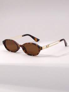 1pc Ladies' Cat Eye Vintage Fashionable Fashion Glasses, Suitable For Catwalk, Beach Party, Street Style - 彩色 - 查看 9