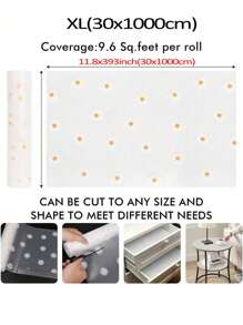 1 rollo de tapete con estampado de margaritas para estantes de cocina, forro no adhesivo para cajones, forro antideslizante para refrigerador, almohadilla de EVA impermeable para nevera, estera para armarios, manteles fáciles de colocar