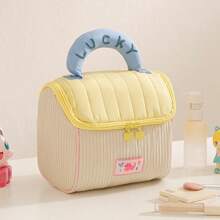 1 pieza Bolsa de maquillaje con gran capacidad con forma de casa adorable, organizador de artículos de tocador para viajes, nuevo diseño, bolsa de regalo