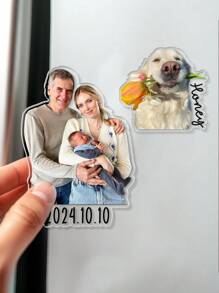 Imán de foto personalizado, imanes de nevera de acrílico con forma irregular - decoraciones cálidas, adorables y especiales para el hogar - imanes de fotos de pareja y nevera, regalo de imán de foto de madre e hija, imán de foto de perro, imán de foto familiar, regalo para amantes, regalo personalizado del Día de la Madre para mamá, imanes de nevera con foto personalizada, imán de nevera con foto de bebé, imán de foto divertida de perro o gato, para mamá - regalo personalizado, regalos de aniversario, regalos especiales, regalos de festivales