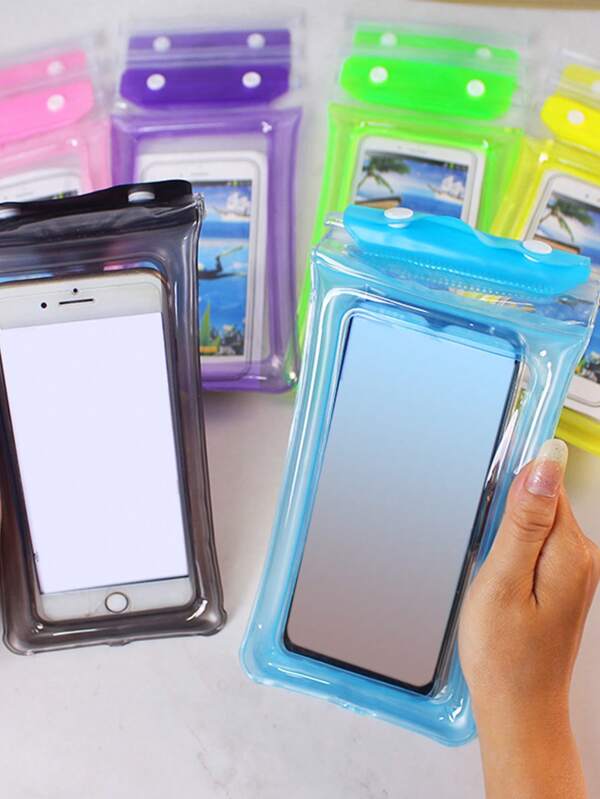 1 Waterproof Mobile Phone Bag, Vertical Touch Screen Swimming, Rafting, Airbag Transparent Plastic Protective Bag, Outdoor Seaside Vacation Dust Cover