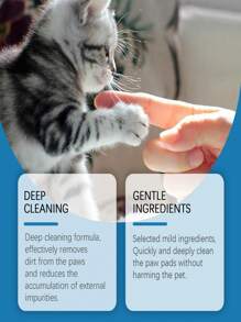 Nettoyeur de pattes d'animaux de compagnie pour chiens et chats, mousse de soins en profondeur pour les coussinets (les nouveaux et anciens modèles sont expédiés de manière aléatoire)