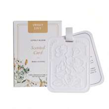 1pc Refillable Hanging Air Freshener - 30-Day Floral Scent For Car Closet Shoe, Long Lasting Vehicle Accessory With Gift Ribbon