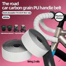 2 Pairs Road Bike Racing Handlebars With PU Anti-Slip Handlebar Tape - Multicolor - View 18