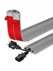 1pc 200cm Thick Self-Adhesive Cable Management Strap - High-Grade PVC Cable Organizer, Suitable For Household, Factory, Office Use