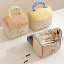 1 pieza Bolsa de maquillaje con gran capacidad con forma de casa adorable, organizador de artículos de tocador para viajes, nuevo diseño, bolsa de regalo