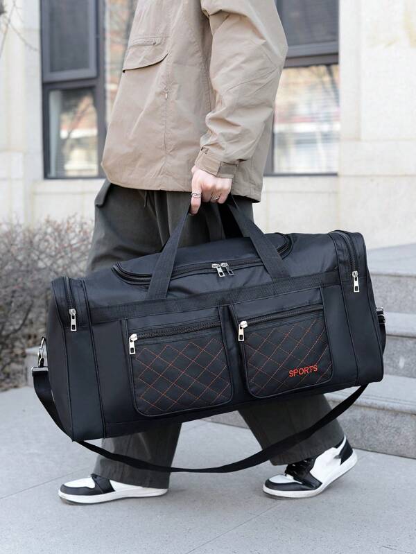 حقيبة كتف قابلة للطي سعة كبيرة، مناسبة للسفر والرياضة وحقيبة المدرسة، إكسسوارات المدرسة