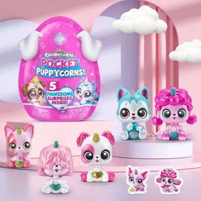 ZURU Rainbocorns Pocket Puppycorns Over 5 Pawesome Surprises Inside, Creative Model Ornaments, Perfect Holiday Gifts