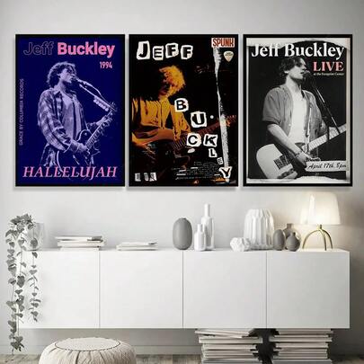 1pc Jeff Buckley Concert Poster, HD Canvas Poster Print, Music Fan Collectible, Vintage Music Poster, Art Collectible, Home Decor Unframed ,Wall Art With Frame