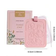 1pc Refillable Hanging Air Freshener - 30-Day Floral Scent For Car Closet Shoe, Long Lasting Vehicle Accessory With Gift Ribbon