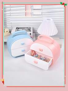 صندوق درج المكتب القطعة الواحدة، صندوق تخزين اكسسوارات الشعر، صندوق تخزين المجوهرات، صندوق تخزين المكتب المصغر، صندوق تخزين مستحضرات التجميل العصرية، علبة تخزين مستحضرات التجميل، منظم تخزين مستحضرات التجميل متعدد الوظائف مقاوم للغبار والماء، منظم مكياج، حقيبة تخزين مجوهرات، علبة مكياج، منظم مكياج، حقيبة مكياج