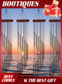 Carillones de viento para exteriores, carillones de viento de la suerte, carillones de viento clásicos, carillones de viento de 12 tubos de aluminio, carillones de viento de 23 pulgadas con melodía, carillones de viento musicales para decoración del hogar, jardines y patios