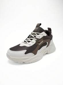 DareSee 男士字母拼接轻便透气防滑徒步鞋，时尚男士运动鞋休闲鞋，适合音乐节、Y2K 节、返校季、秋季、圣诞节、冬季等场合，也是圣诞礼物的理想之选。