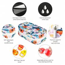 Serfeymi 7-Day Pill Organizer With Zipper Bag - Vibrant Rainbow Design, Portable Medication Storage Box For Vitamins, Fish Oil Supplements | Travel Essential, Compact Pill Case For Daily Use And Travel - Multicolor - View 4