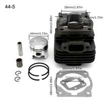 Replacement 44mm & 40mm Cylinder Piston Kit For 44-5 & 40-5 Brush Cutter Engine 44F-5 & 40F-5 - Dark Gray - View 2
