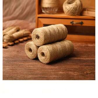 1 Roll Of 100m Natural Jute Twine, Suitable For Gardening, Gift Wrapping, Arts, Wedding Decoration And Packaging - Bulk Roll, Brown, Durable And High Quality, Gardening Jute Twine | Multipurpose Craft Material | Sturdy Jute Rope For Crafts