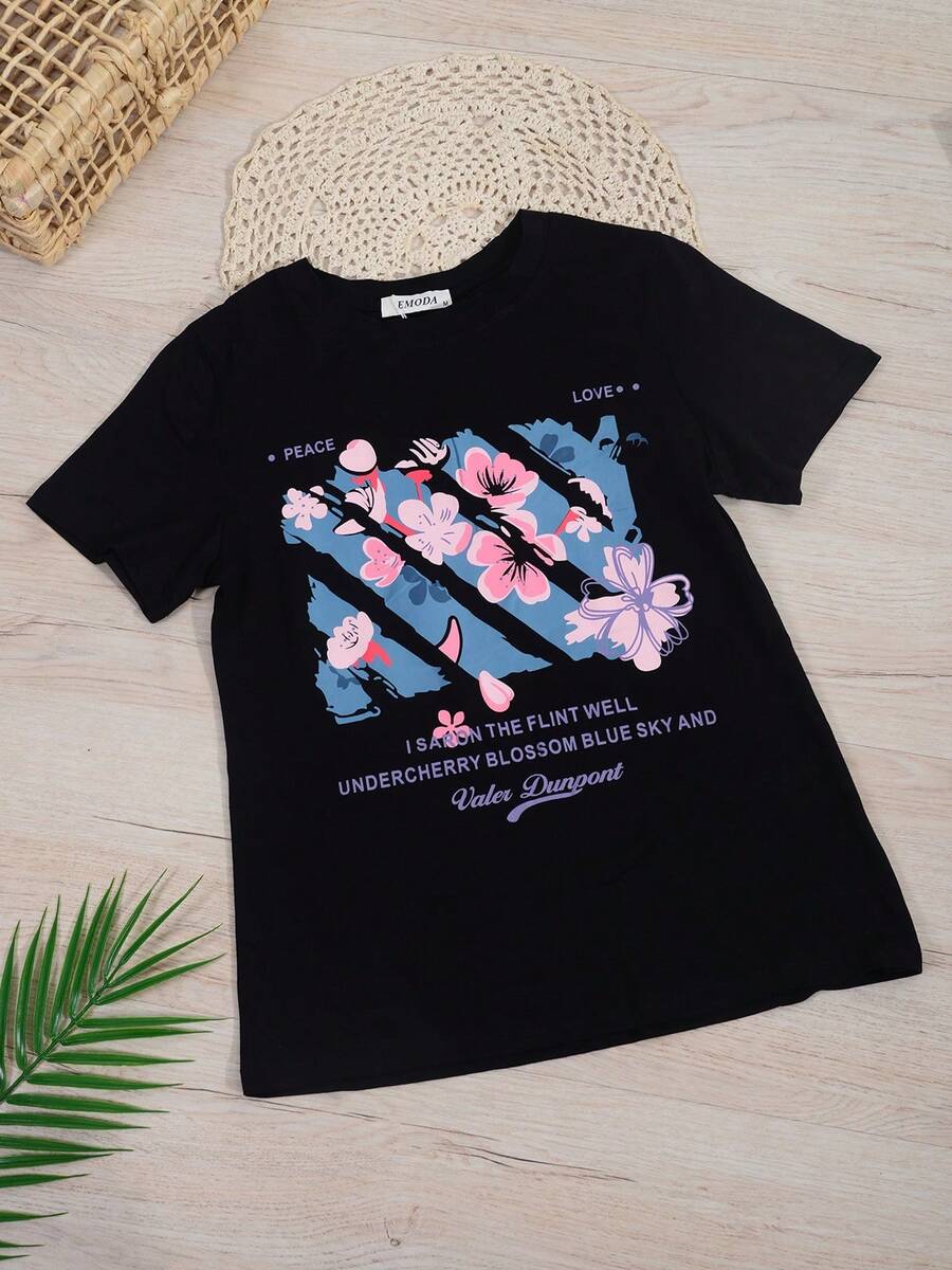 Women T-Shirts - 黑色 - 查看 1