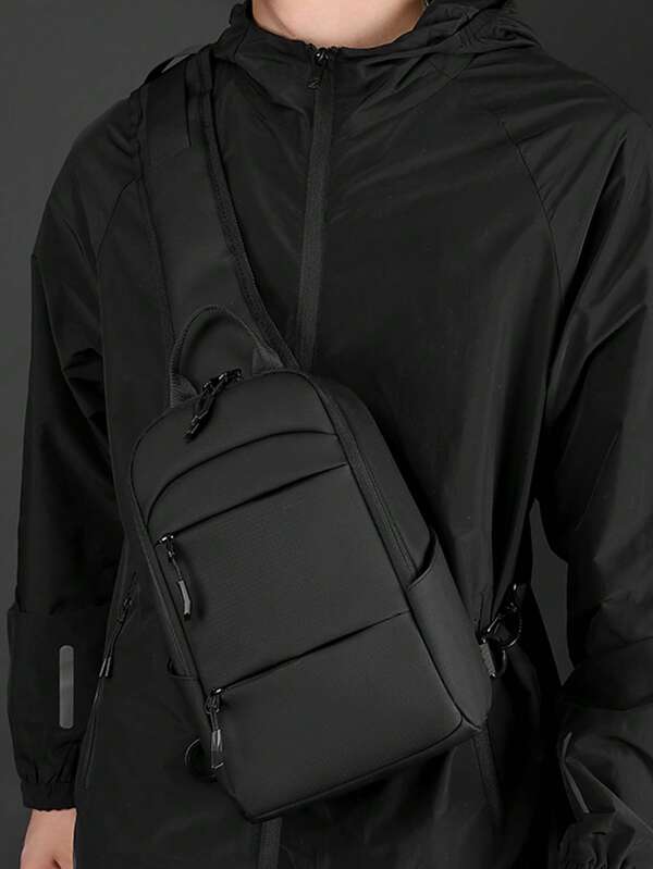 Bolso de pecho casual y multifuncional para hombres, bolso bandolera de hombro cruzado de moda