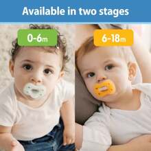 Dr. Brown's Advantage One-Piece Lightweight Silicone Pacifier Stage Two, With One Glow-In-The-Dark Pacifier - 3pk