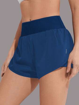 时尚运动休闲宽腰牛仔下摆运动短裤弹力短裤