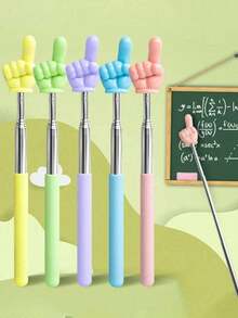 1/5/10 件伸缩指针手指阅读棒，用于阅读，伸缩手指棒教学辅助，教师专用指挥棒阅读笔黑板钢琴指南阅读家庭棒办公室、学校、绘画、学生、记号笔、文具、男孩、女孩、学校用品万圣节装饰 - 彩色 - 查看 2