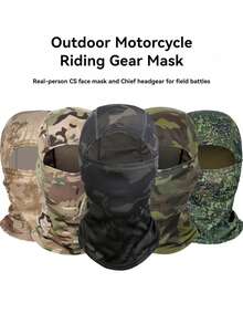 1pc Adjustable Balaclava Face Mask, Windproof Protective Cover, Outdoor Cycling Face Shield, Breathable Dust-Proof Sunscreen Neck Gaiter - Multicolor - View 3