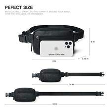 LATMAP Bum Bags For Women Small Fashion Crossbody Bag For Women  PU Leather Waterproof Waist Bag Holiday Bag Suitable For Shopping ,Sports ,Mother's Day Gift,Back To School Season Essentials & Holiday Essentials,Black Bag - Black - View 7