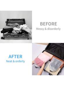 50 Pack Clear Waterproof Shoe Bags For Travel (15.7"X11.8"/40x30cm) - Reusable Drawstring Shoe Organizers For Suitcase, Gym, Vacation - Travel Essentials For Women & Men - Multicolor - View 12