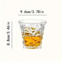 1/6pcs 300ml Whiskey Glasses - Whiskey Stones Gift, Scotch Bourbon Whisky Glass Gift For Men, Best Drinking Gifts For Men Dad Husband Birthday Father's Day Groomsmen Gifts(1pc/6pcs)
