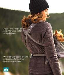 Outward Hound PupPak Dog Front Carrier, Medium, Grey – Hands-Free Hiking & Camping Pet Backpack For Small Pets Up To 20 Lbs, Padded Straps, Breathable Mesh, Water-Resistant, Safety Clip - 黑色背包 - 查看 6