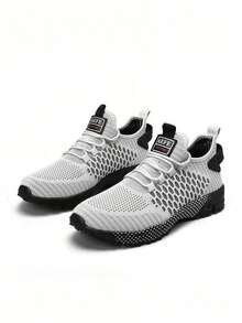 Men's Outdoor Fashionable Casual Sports Sneakers - Grey - View 2