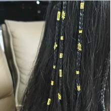 40pcs Bohemian Style Metal Open Hair Rings, Stylish French Hair Clips Accessories For Fashionable Girls,Hair Barrettes