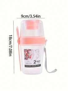 1 szt. Kubek na sałatkę śniadaniową w słoiku typu Mason z pokrywką, przenośny kubek na przekąski owocowo-warzywne, kubek na jogurt z widelcem, odpowiedni na święta Bożego Narodzenia, śniadanie, sałatkę, owsiankę nocną, smoothie, dip i sos (z widelcem, do lunchu), pojemnik na owoce i warzywa