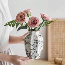 Wazon ceramiczny Vintage Ice Cracked, lekka luksusowa dekoracja wiejska, kompozycja kwiatowa odżywcza wodą do salonu, dekoracja z suszonych kwiatów, kwiaty lotosu, satysfakcjonujący prezent