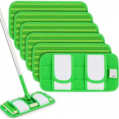 1pc Reusable Flat Mop Replacement Pad, Made Of High-Quality Microfiber For Dry & Wet Cleaning, Fits Sweeper And Other Flat Mops, Easy To Detach And Wash, Provides Efficient Large-Area Floor Cleaning