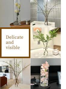 Valentinstag Hochzeitsparty Dekorationsset: Schwebender klarer Glas-Kerzenständer, Hydroplantvase aus hochwertigem Borosilikatglas, transparente Tisch-Blumenvase - transparent - Übersicht 8