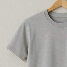 Basic T-Shirt Bright Colors 100% Cotton 30.1 Unisex - 灰色 - 查看 2