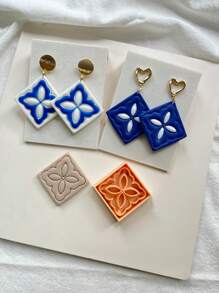 Precision Round, Square Geometric Soft Clay Molds, High Quality Cutters, Handmade Crafts, Hairclips, Jewelry, Pendants, Clay Sculpting Tools, DIY Creative Decorative Earrings, Brooches, Polymer Clay Making Molds