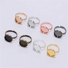 10/20 piezas de base de anillo ajustable de acero inoxidable apta para cabujones de cristal de 10/12/14/16/18/20/25 mm para hacer manualidades y joyería DIY