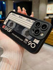 Magnetic Tape Painted Black Shockproof Phone Case Compatible With Iphone XR, 7/8, 15 Pro Max, 16/11/16 Pro/16 Plus/16 Pro Max/16E/15 Pro Max/13/14/12/XS/XR/7G/8P, IPhone 13/14, Apple 11 Soft TPU Shockproof Soft Case Compatible With Galaxy A04, A32, A52, A72, A33, A23, A34, A35, S23, S24, A34, A25, S21, S20