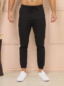 Kit 2 Premium Men's Jeans Jogger Pants - Đen và trắng - Xem 2