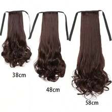 大波浪长卷发蝴蝶结梨花马尾假发，适合晚宴、节日发夹、发爪、发卡、发饰 - 彩色 - 查看 10