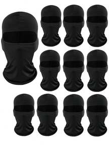 1pc / 2pc / 3pc / 10pc / 12pc Unisex Plain Balaclava Ski Mask Neck Warmer, Suitable For Outdoor Activities, Hiking, Vacation, Cycling, Skiing - Multicolor - View 6