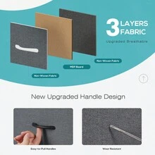 Sweetcrispy Dresser For Bedroom With 8 Drawers Tall Dresser & Chest Of Drawers Fabric Dresser With Wood Top And Sturdy Steel Frame