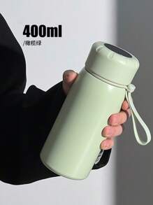 400ml Smart Temperature Display Tumbler - Stainless Steel Ice Cold Cup With Handle, Leakproof & Portable For Outdoor, Travel, Gym - Keep Drinks Cold 24H+ (Iced Coffee, Smoothie, Water)