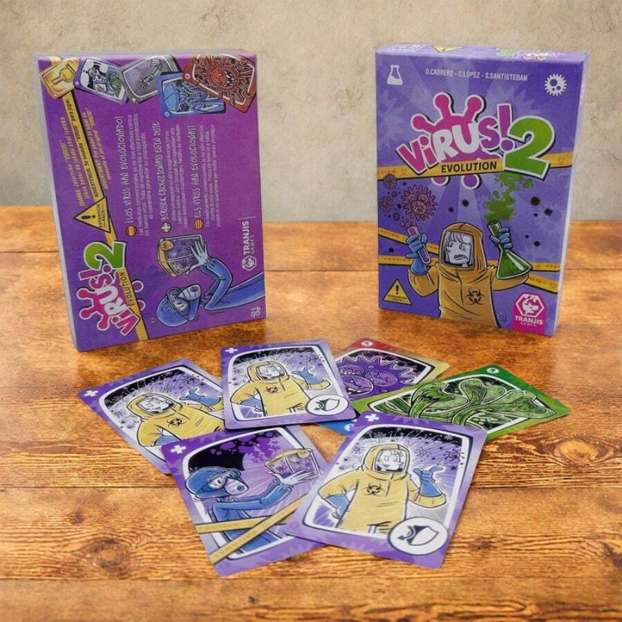Tranjis Games - VIRUS! Evolution Card Game (Expansion) - Card Game (TRG-12evo),The Most Infectious Card Game,English French Spanish,The Most Popular Card Game, Multiplayer, For 2-6 Players - Multicolor - View 1