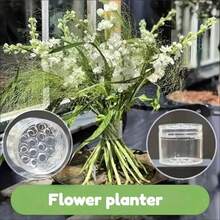 4 peças de arranjos de flores espirais em formato de favo de mel transparente - Suportes de hastes de plástico duráveis para buquês de casamento "faça você mesmo" e arranjos florais elegantes, perfeitos para arranjos florais e decoração de casamento | Arranjos florais elegantes | Vasos de plástico duráveis para decoração de festas e feriados